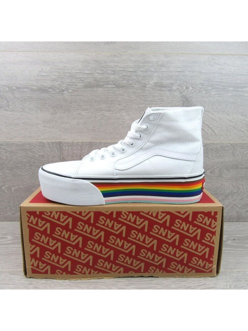 Vans SK8-HI Tapered Rainbow Pride Shoes Womens Size 7.5 NEW - Picture 3 of 15